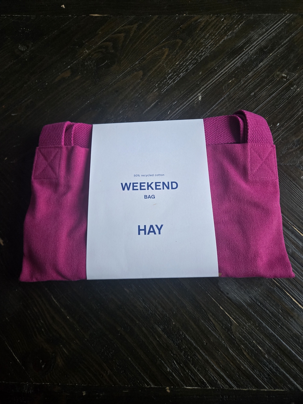 Fuchsia Canvas Tote Bag - Picture 2 of 4